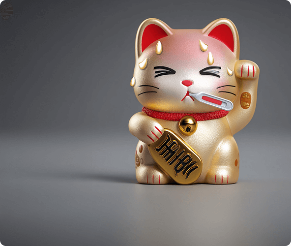 Maneki Neko Chinese Gelukskat – een populair souvenir van reizen naar Azië